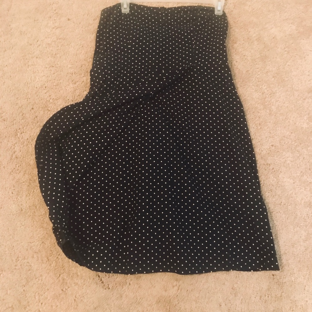 VANS Strapless Polka Dot Skater Dress